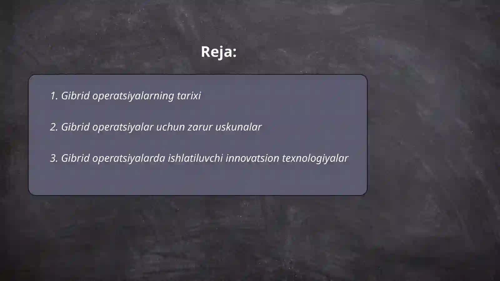 Gibrid operatsiyalar 2