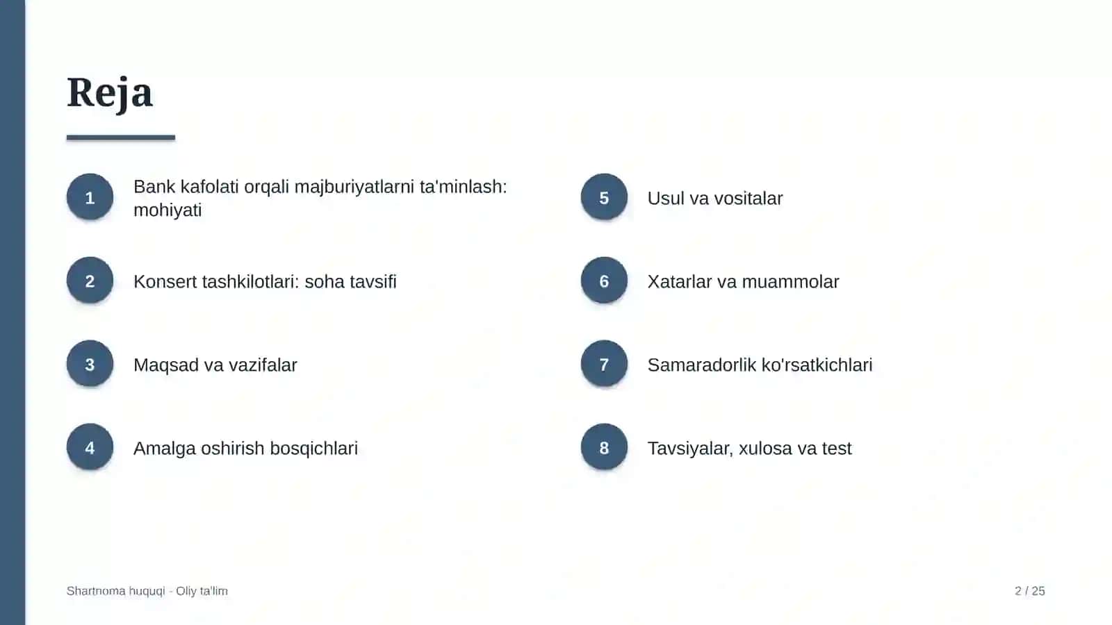 Konsert tashkilotlarida bank kafolati orqali majburiyatlarni ta'minlash 2