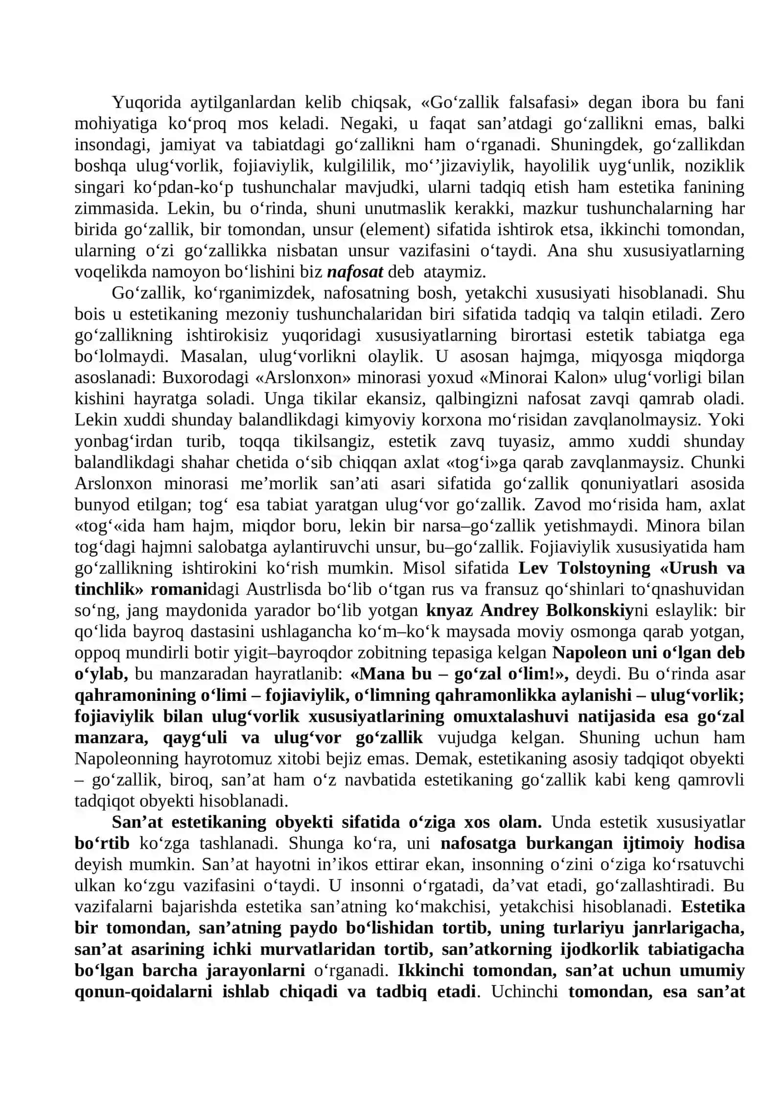 Nafosat falsafasi (Estetika) 2