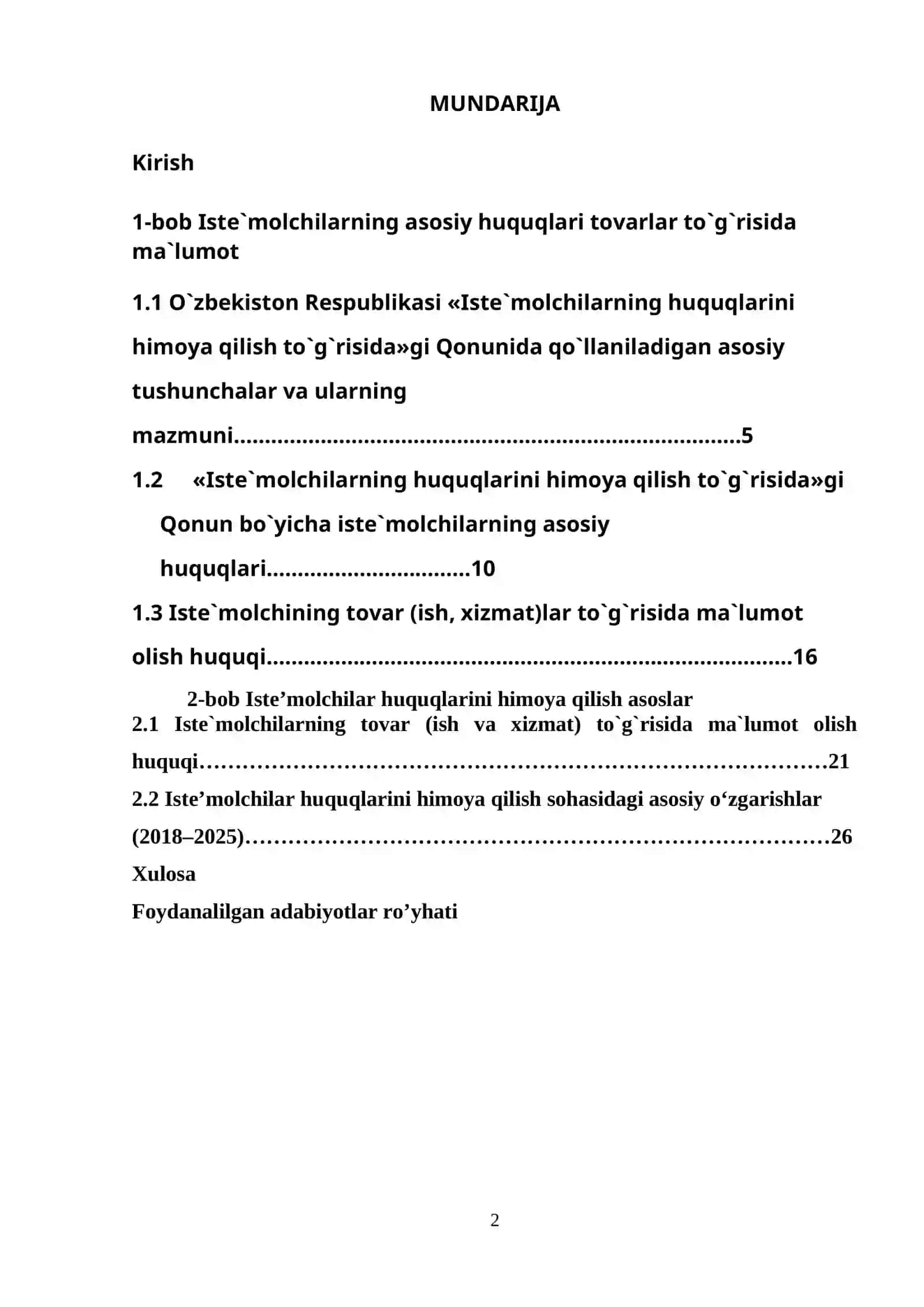 IQTISODIYOT NAZARIYASI FANIDAN KURS ISHI 2