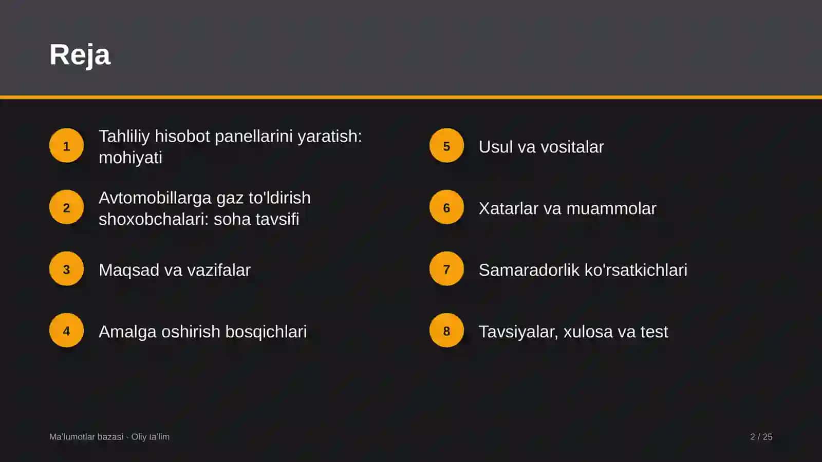 avtomobillarga gaz to'ldirish shoxobchalarida tahliliy hisobot panellarini dashboard yaratish 5221 2