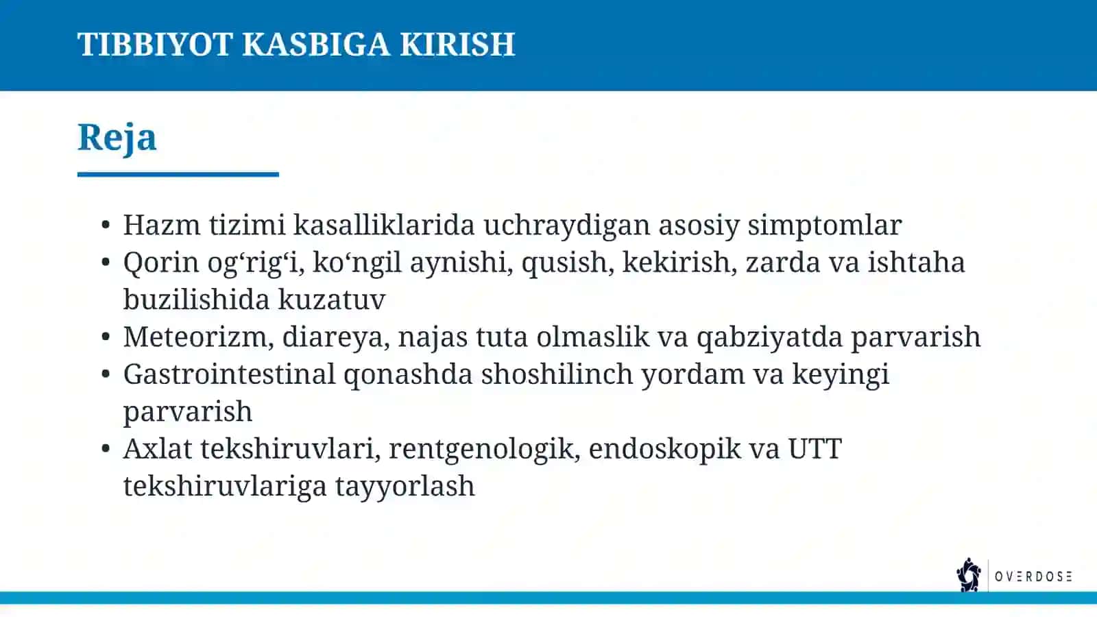 TIBBIYOT KASBIGA KIRISH 2