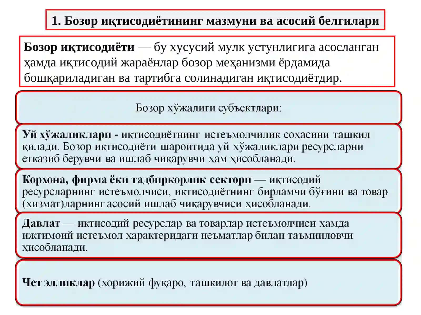 Бозор иқтисодиёти ва уни вужудга келиши 2