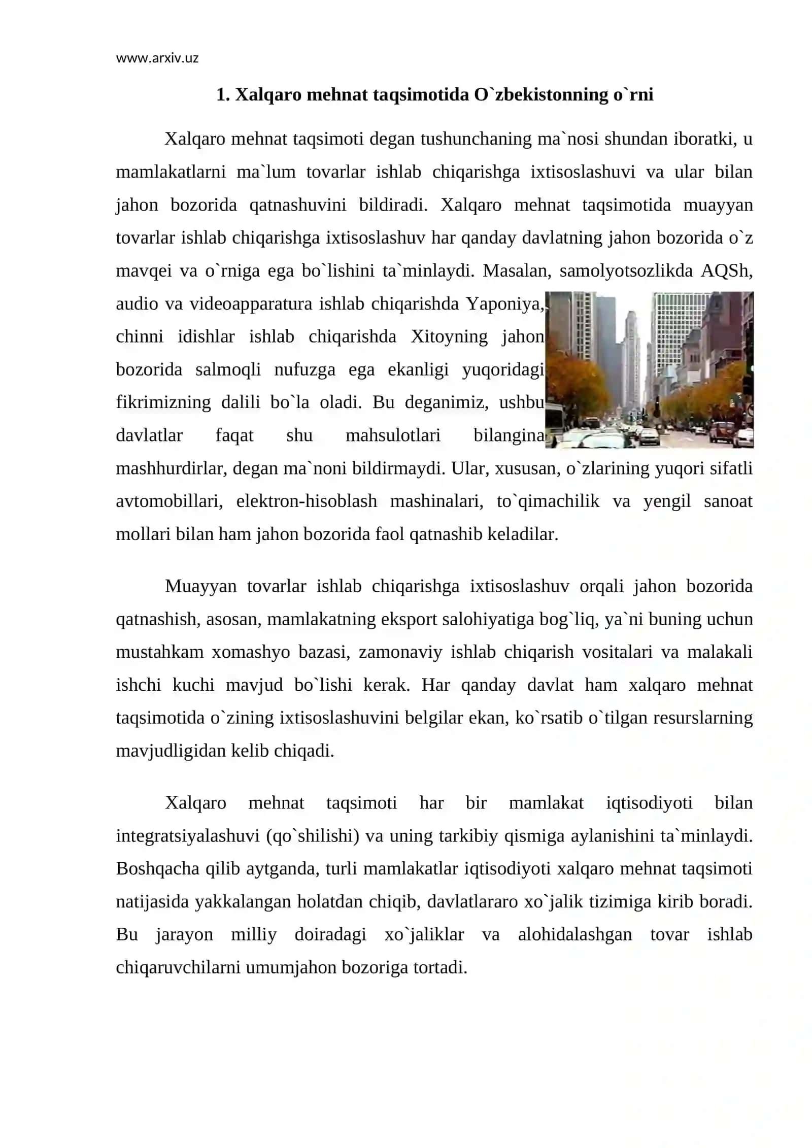 Xalqaro mehnat taqsimoti 2