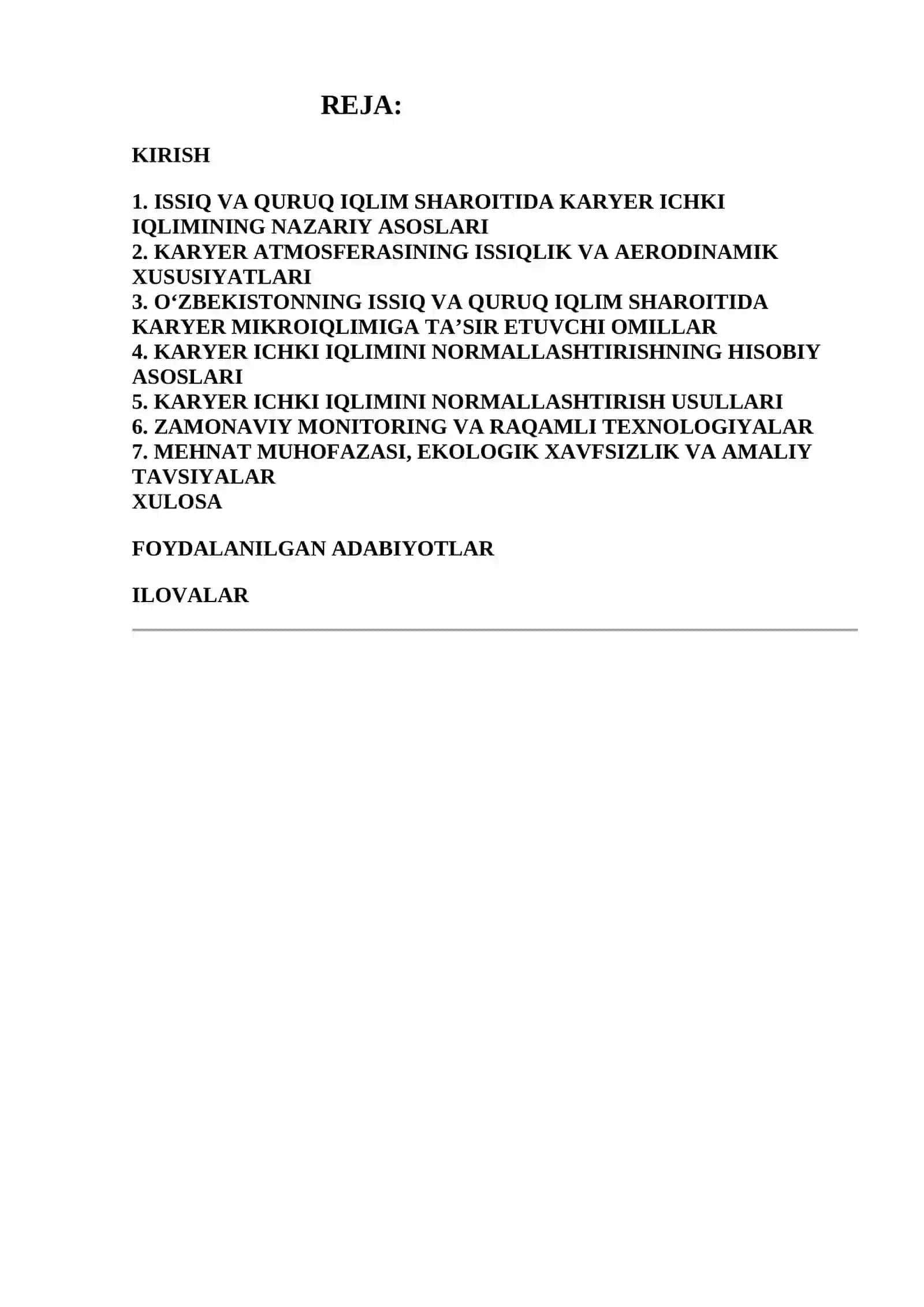 Karyer aerologiyasi 2