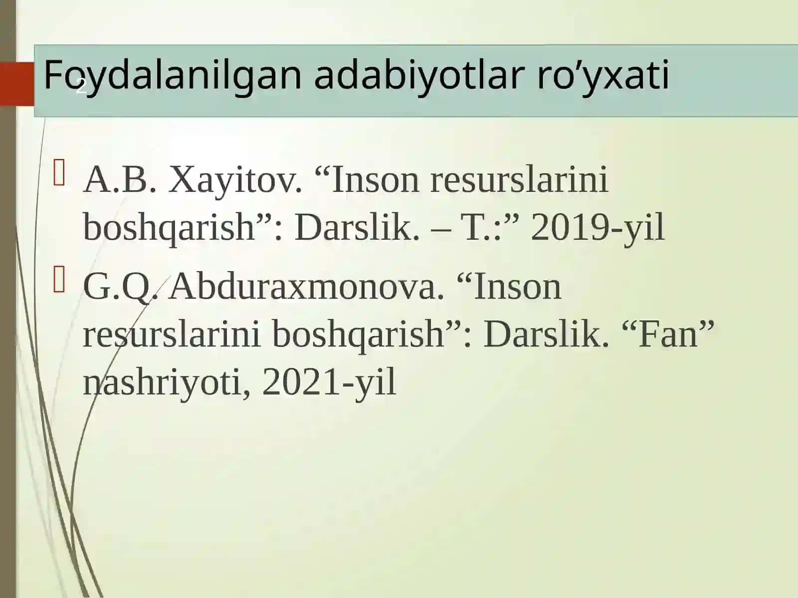 Mehmat jamoalarini rejalashtirish va boshqarish 2