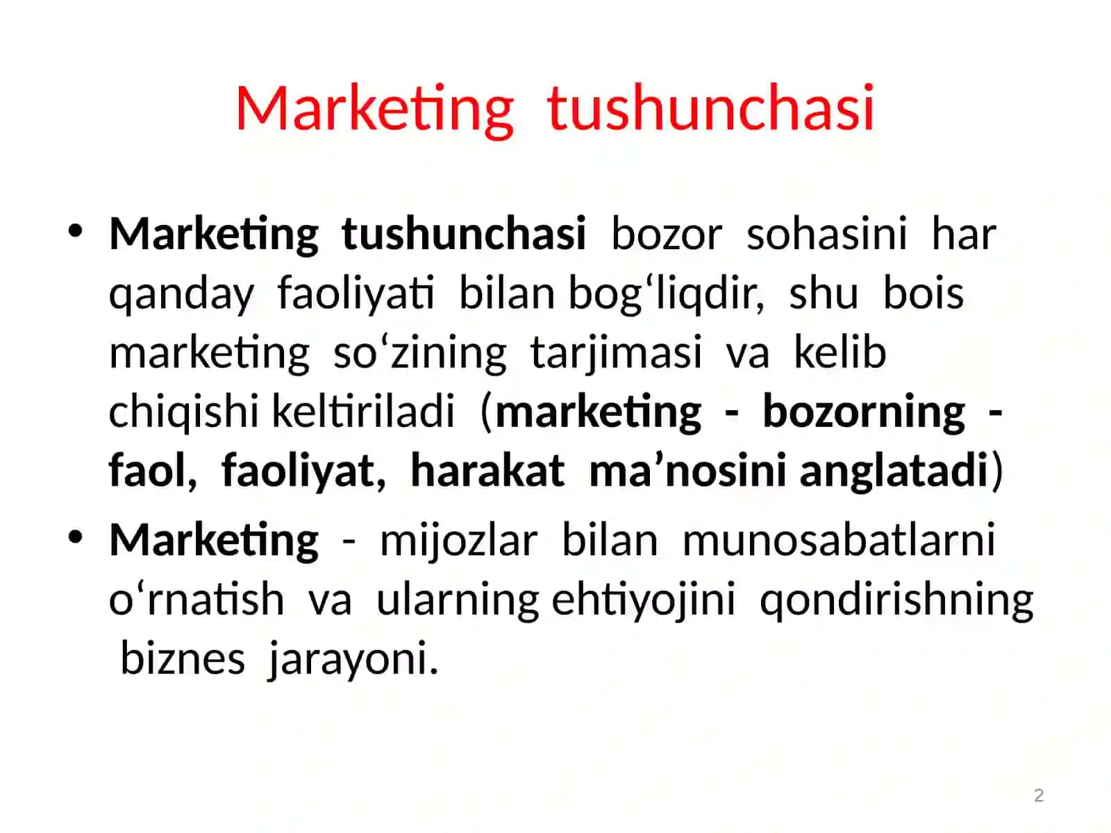 Marketingtushunchasi 2