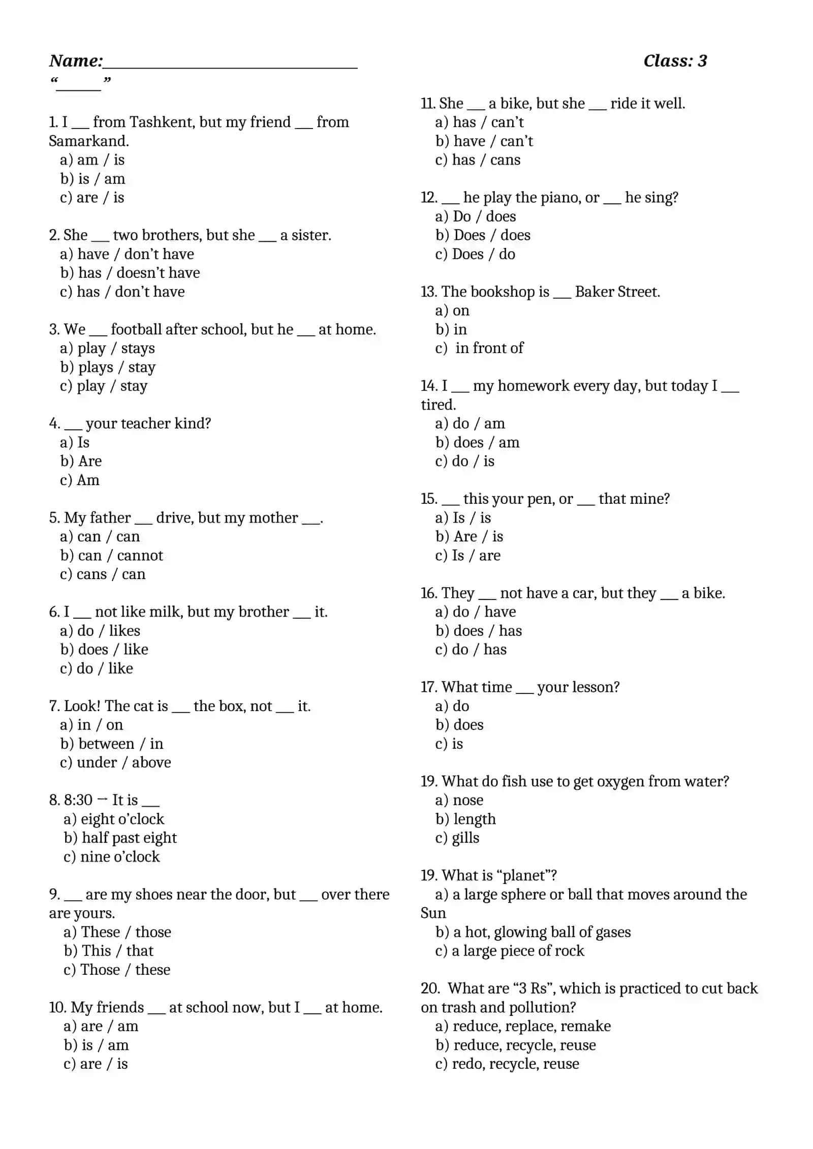 Тasks for English 2