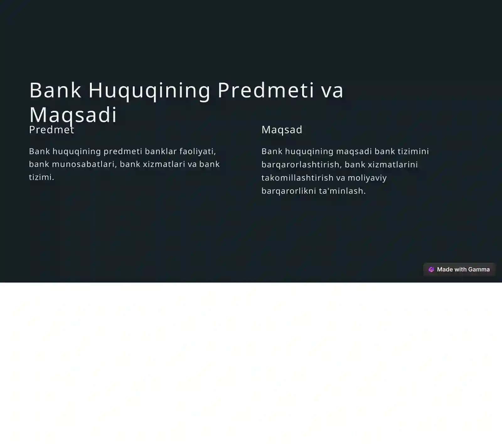 BankHuquqi:AsoslarvaTizim 2