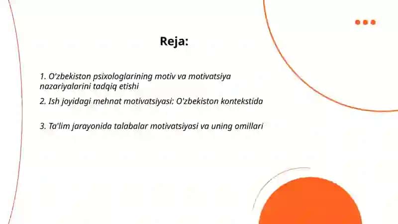 O'zbekiston psixologlari tadqiqotlarida motiv va motivatsiya muammosi 2