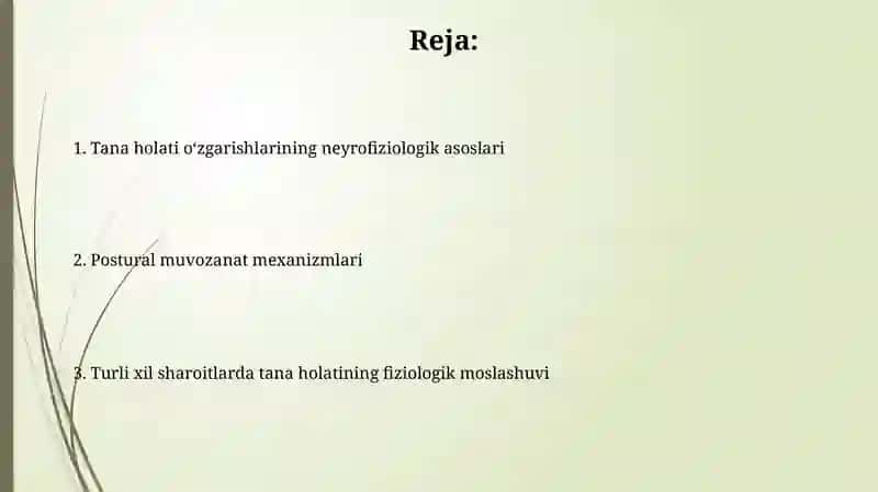 Tananing holati o'zgarishining fiziologik asoslari 2