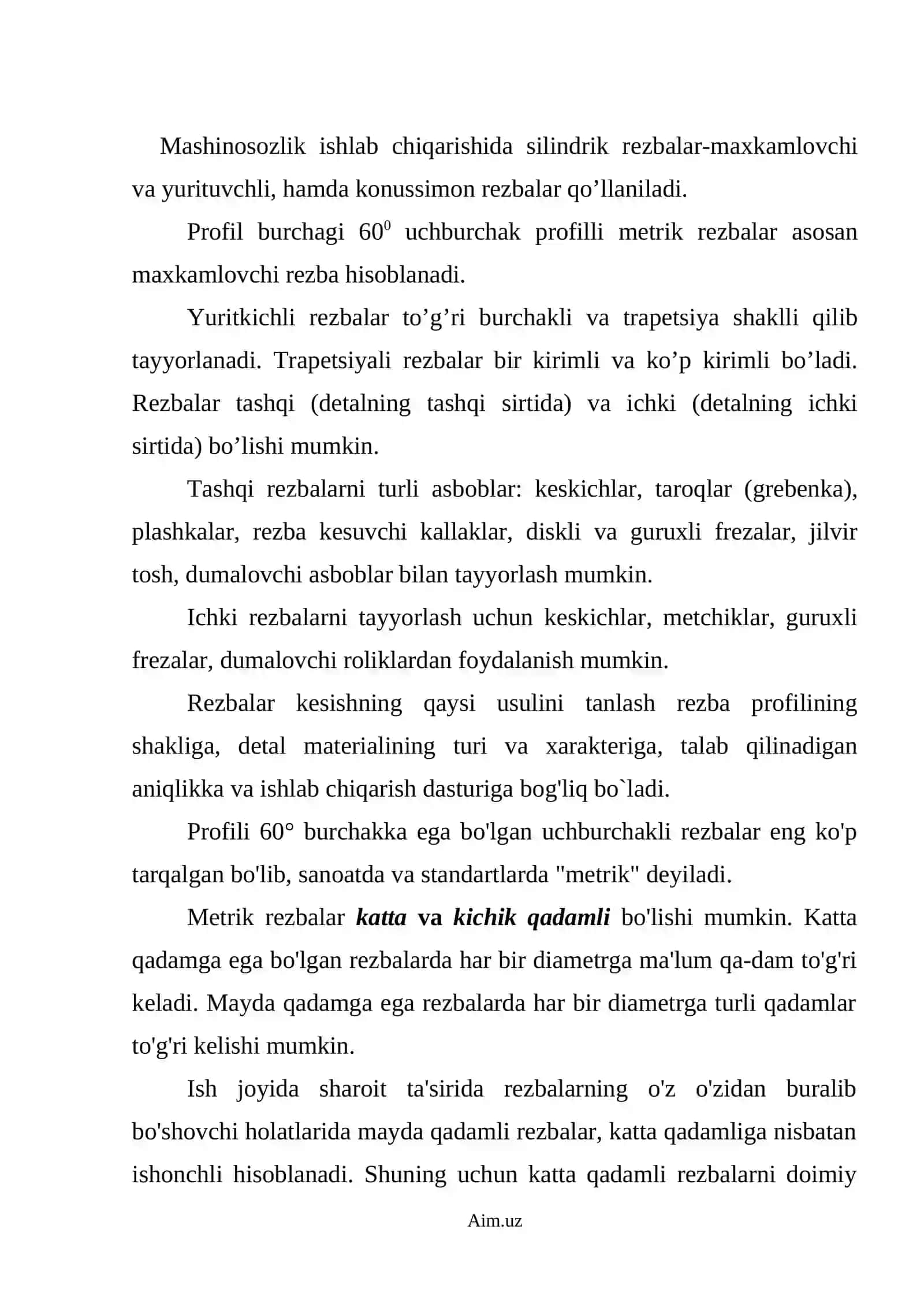 Ichki rezba ochishda ishlatiladigan asbob va moslamalar 2