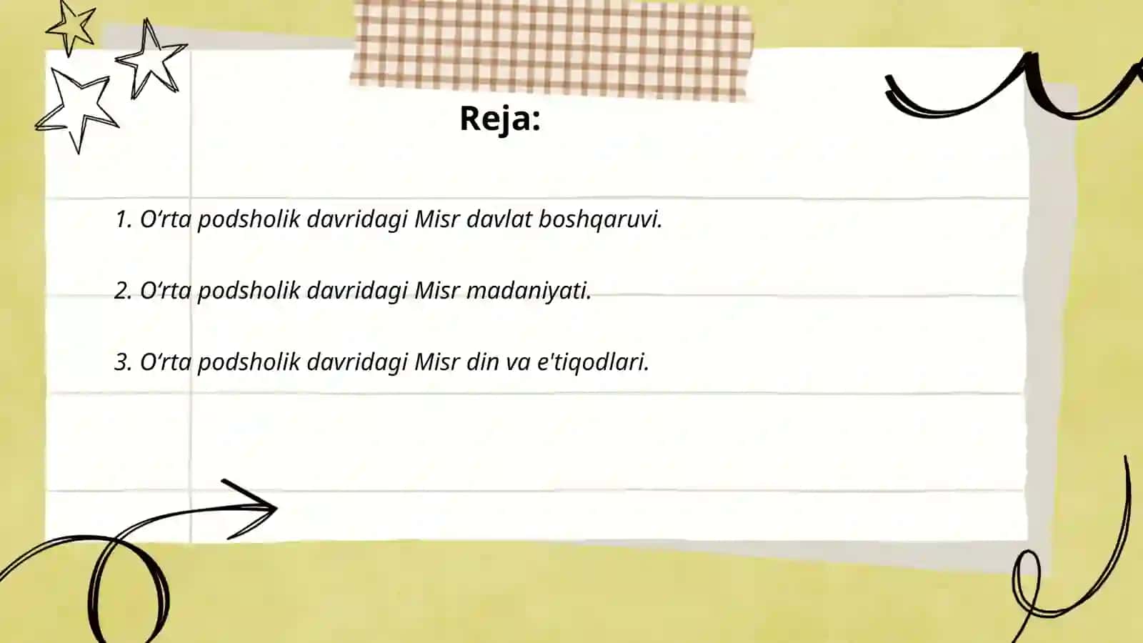 Oʻrta, yangi va soʻngi podsholik davrida Misr 2