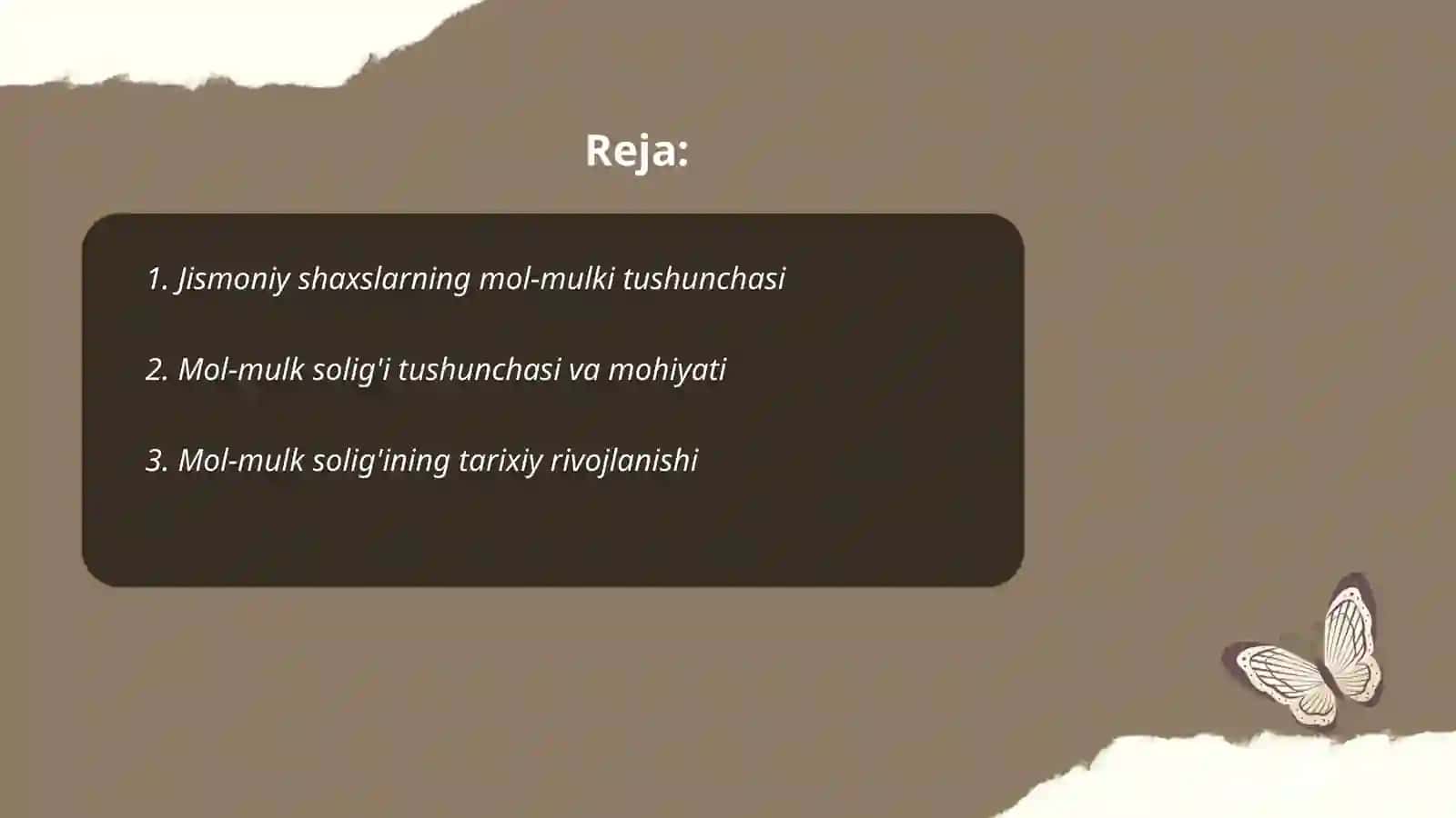 Jismoniy shaxslarning mol-mulkiga solinadigan soliqning óziga xos xususiyatlari 2