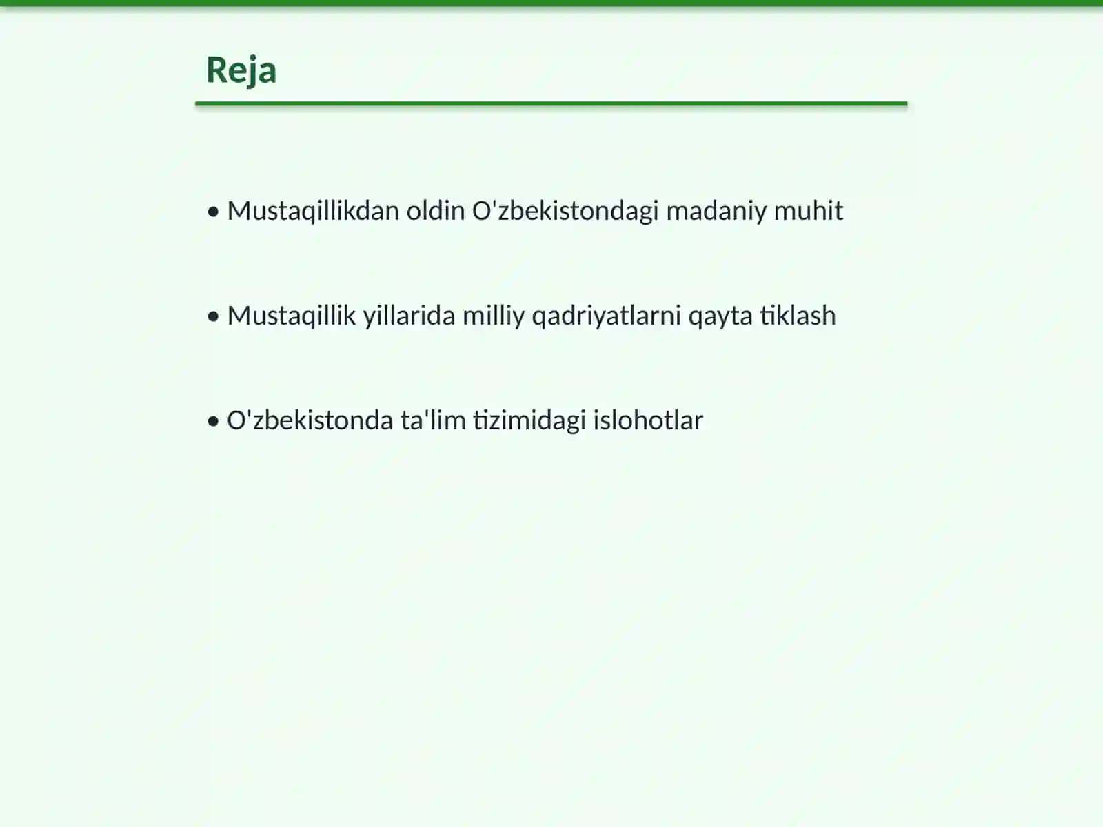 Madaniy va manaviy rivojlanishlar 2