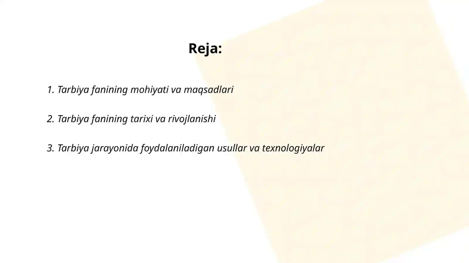 Oʻzbekiston maktablarida Tarbiya fanining tashkil etilishi 2