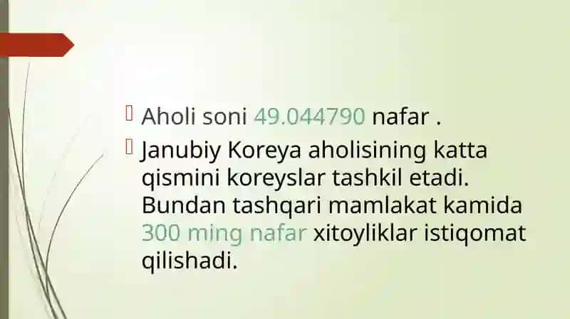 Koreyaning aholisi 2