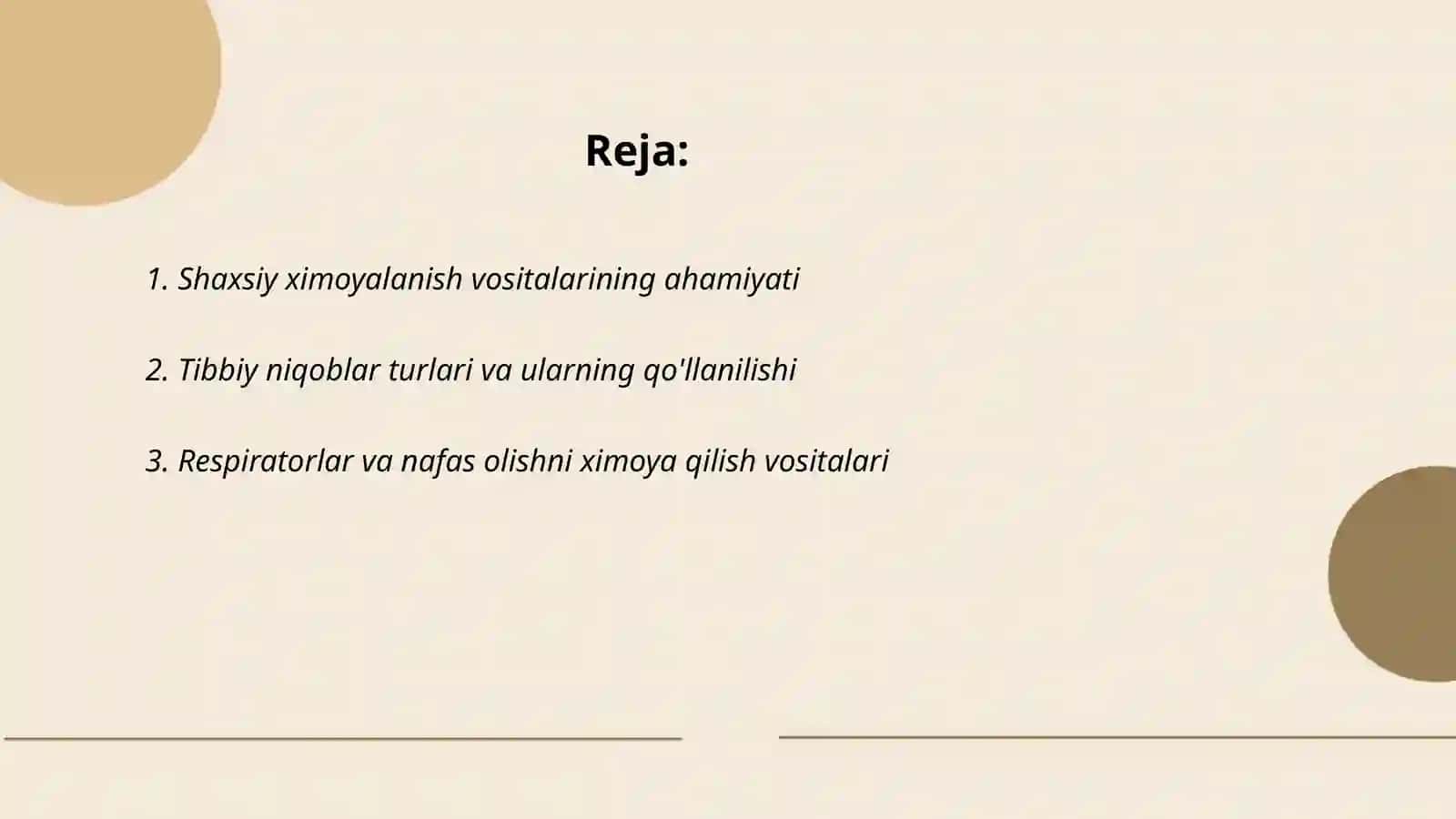 Shaxsiy ximoyalanish vositalari 2