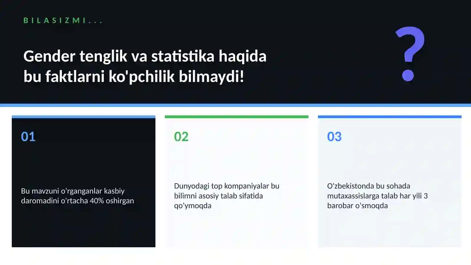 Gender tenglik va statistika 2