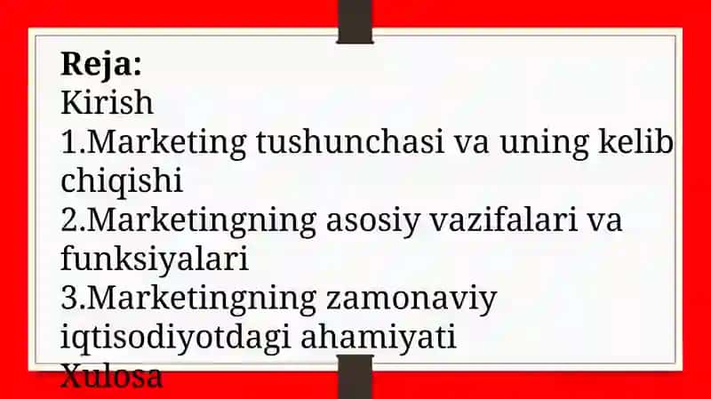Marketingning mohiyati 2