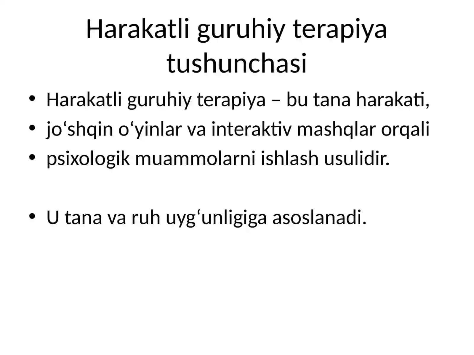 HARAKATLI GURUHIY TERAPIYA 2