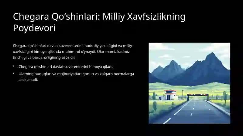Chegara Qoʻshinlarining Huquqlari va Majburiyatlari 2