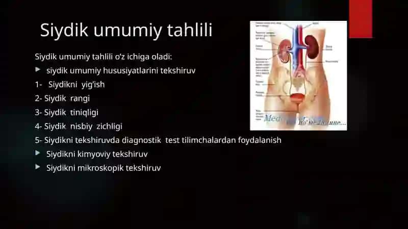 Siydik umumiy tahlili 2