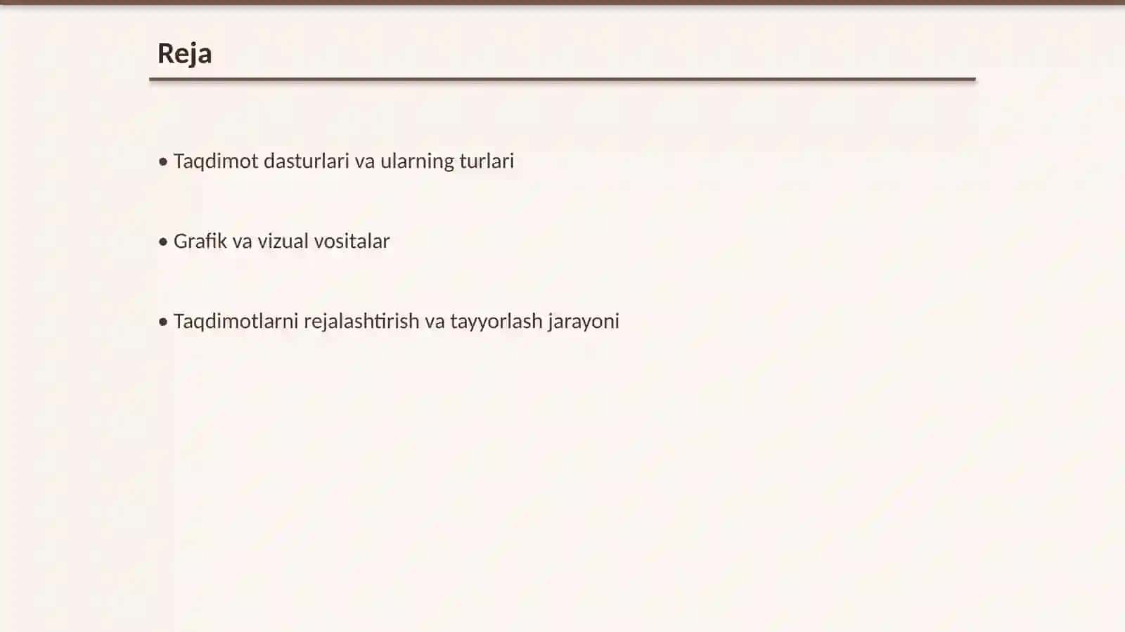 Taqdimotlarni ishlab chiqishning instrumental vositalari 2