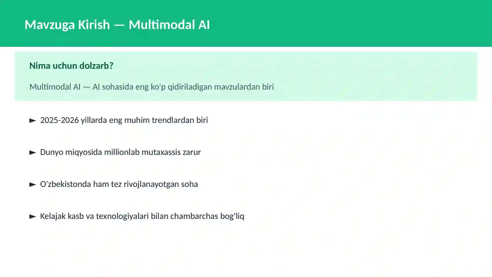 Multimodal AI 2