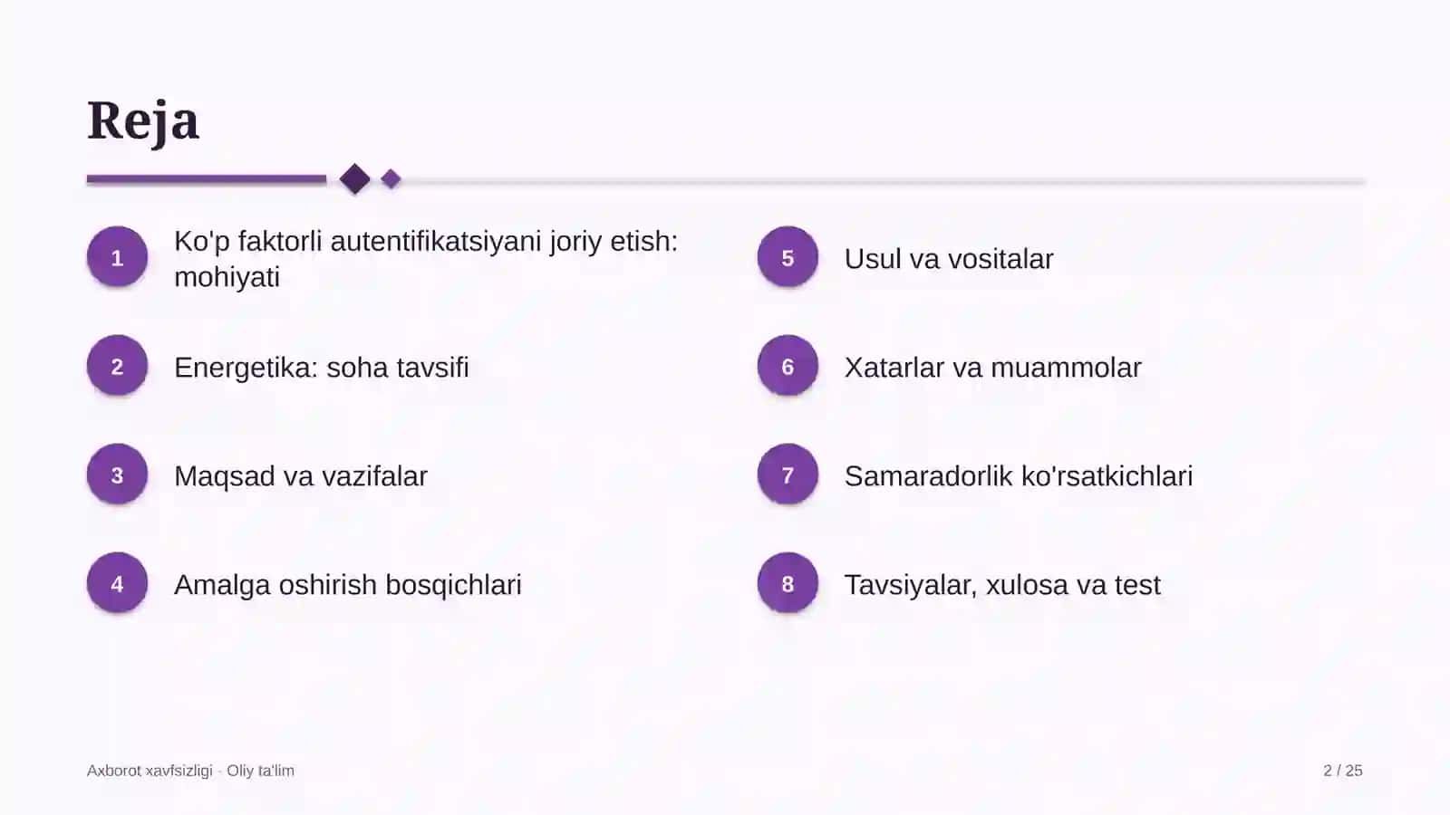 Energetikada ko'p faktorli autentifikatsiyani joriy etish 2