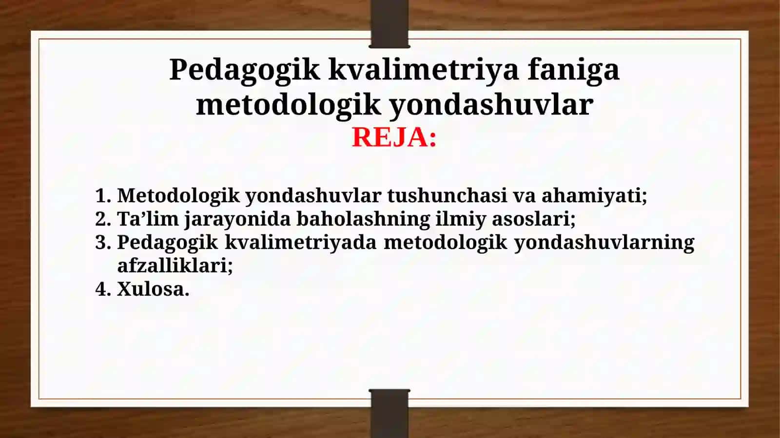 Pedagogik kvalimetriyada metodologik yondashuvlar 2