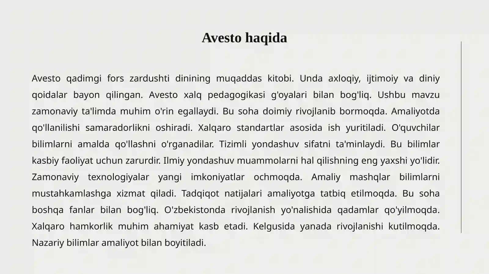 Avesto va Xalq Pedagogikasi 2