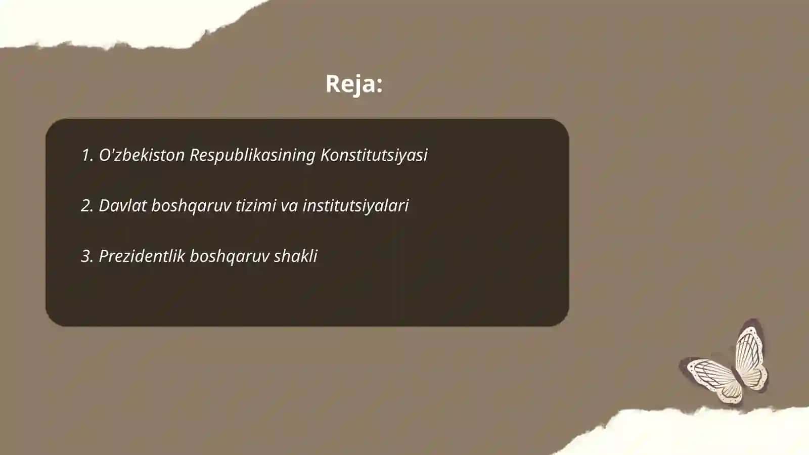 O'zbekiston Respublikasining Konstitutsiyasi 2