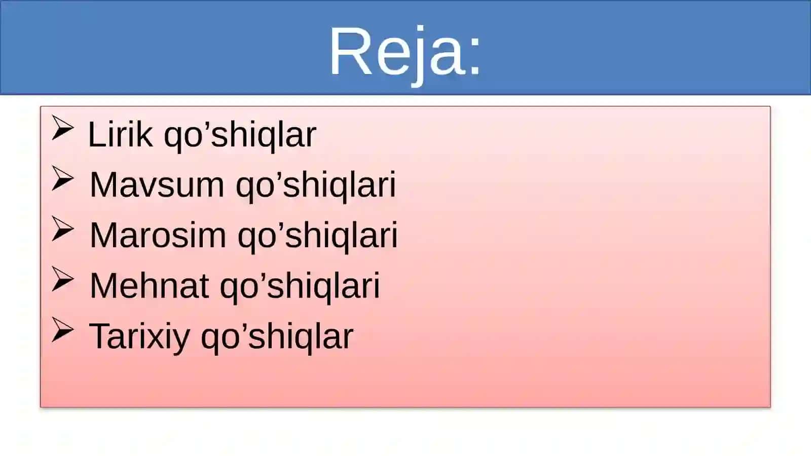 XALQ QO‘SHIQLARI 2