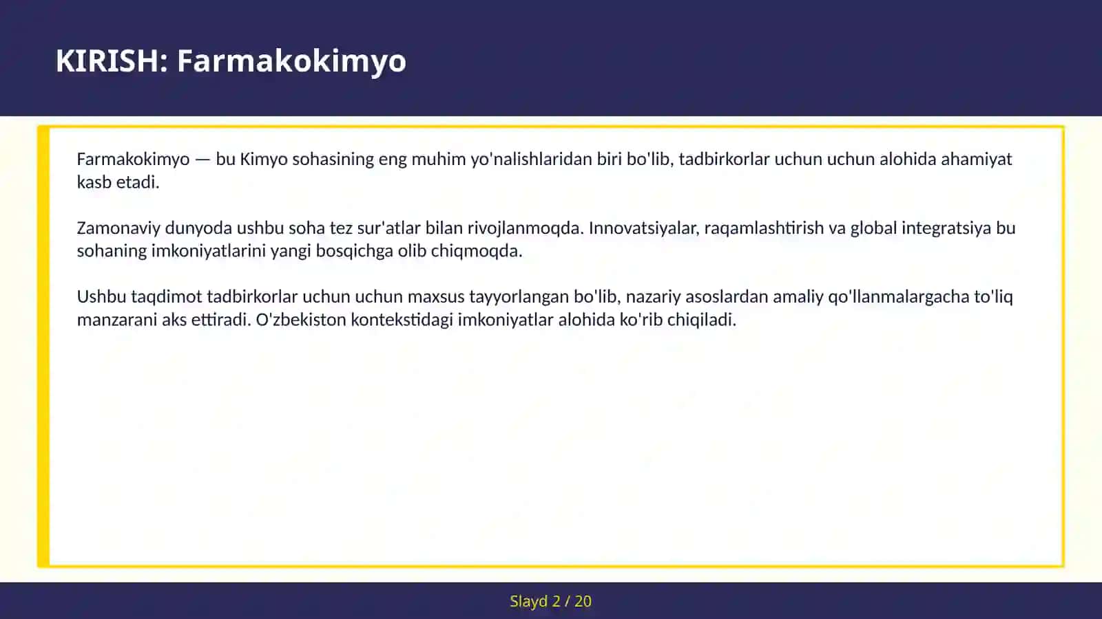 Farmakokimyo 2