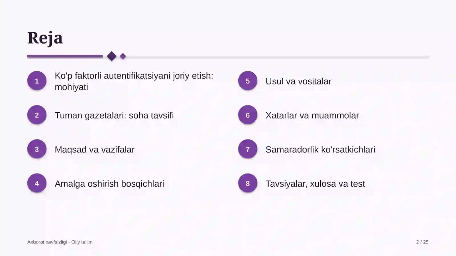tuman gazetalarida ko'p faktorli autentifikatsiyani joriy etish 1913 2