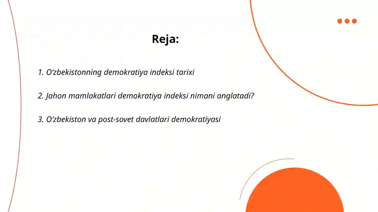 Oʻzbekistonning Demokratiya Indeksi 2