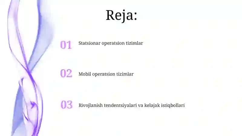 Statsionar va mobil operatsion tizimlar 2