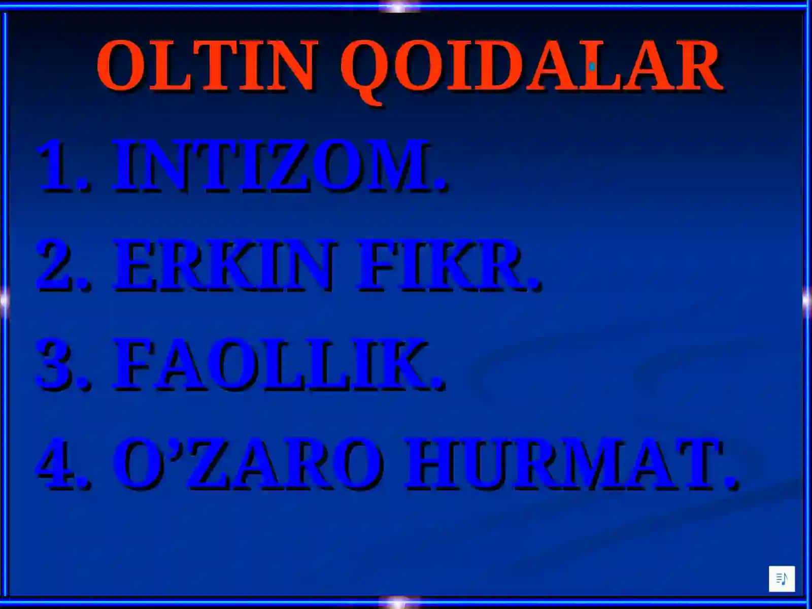 OLTIN QOIDALAR 2