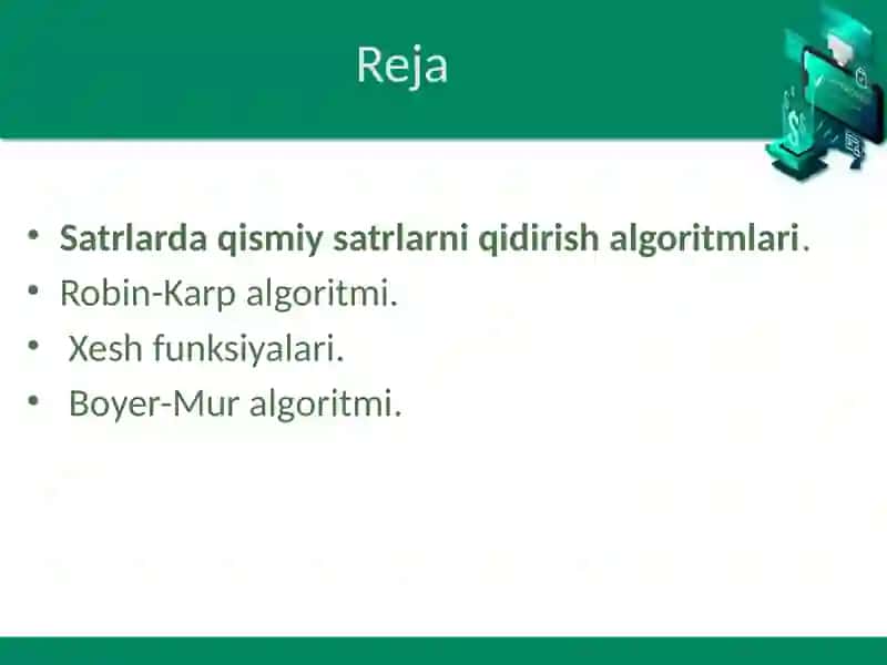 Satr algoritmlari. Satr masalalarini orientirlangan graf masalalariga olib kelish. 2