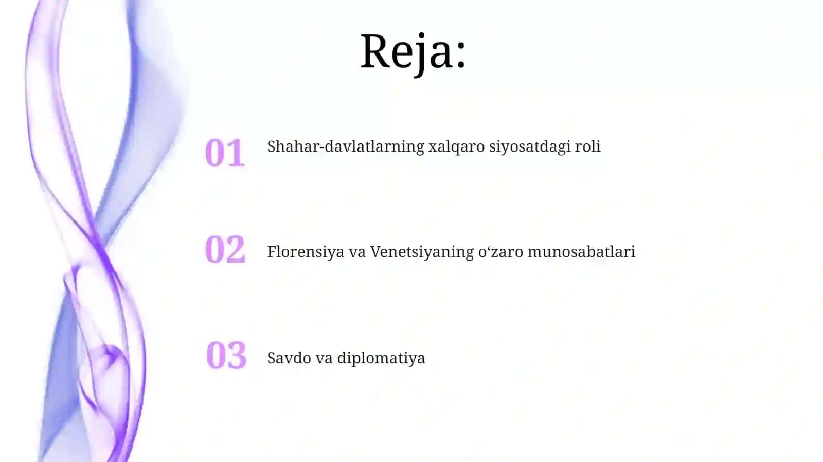 Florensiya va Venetsiya xalqaro munosabatlari tizimida(XII XV asrlar) 2