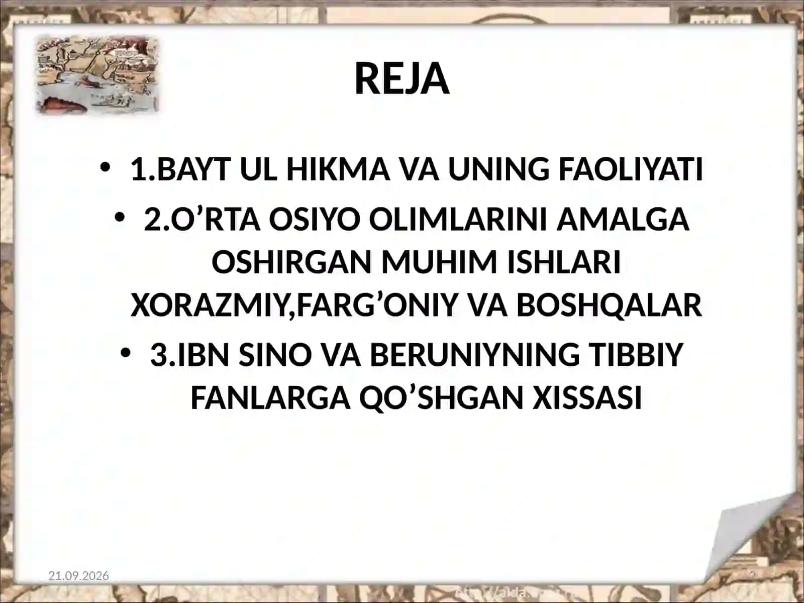 IX-XII asrlarda mamlakatimiz hududida ro’y bergan madaniy Uyg’onish Renesans 2