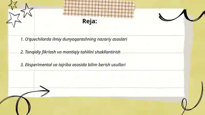 O'quvchilarni ilmiy dunyoqarashini shakllantirish 2