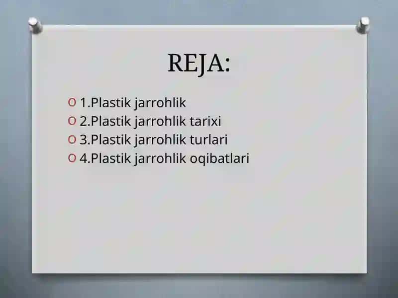 Plastik jarrohlik 2