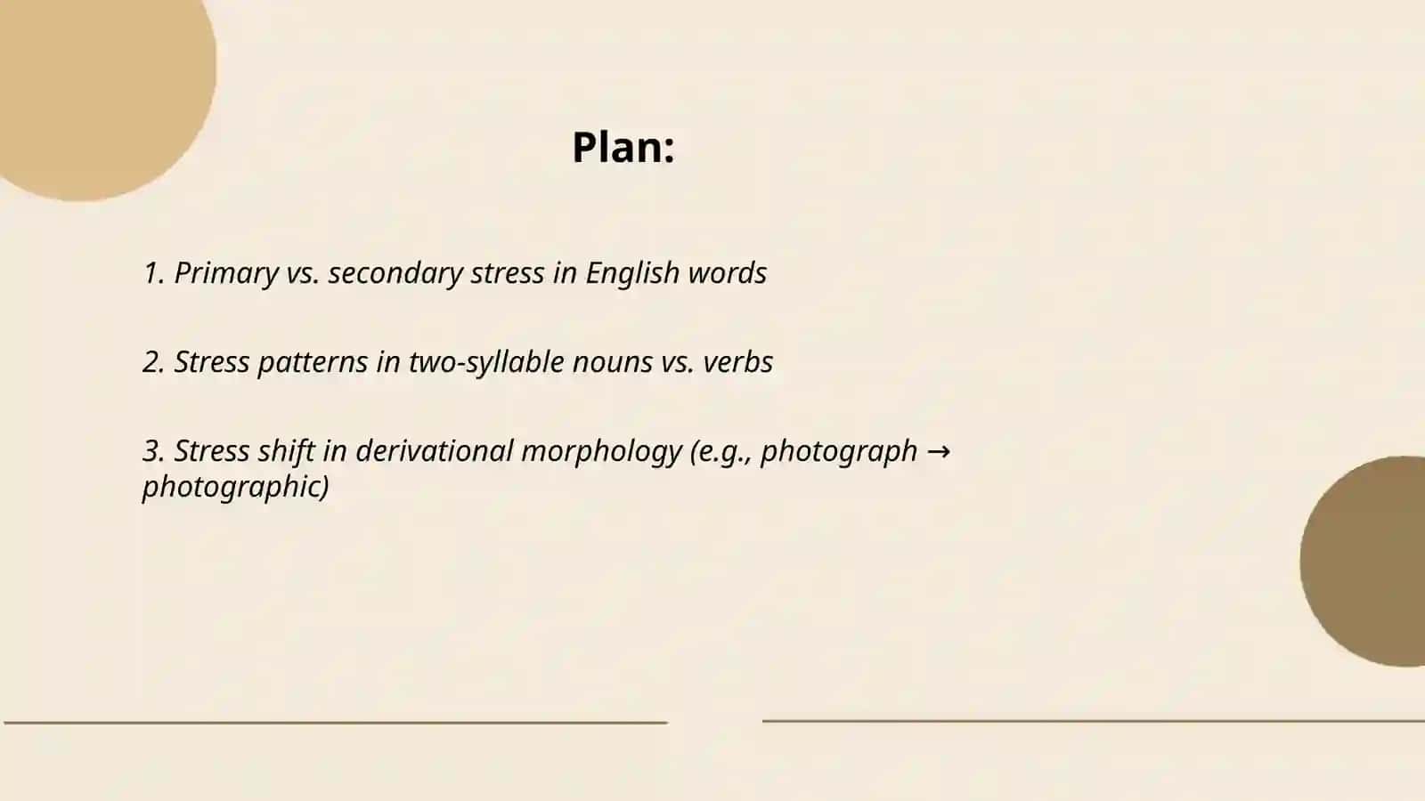 Word stress 2