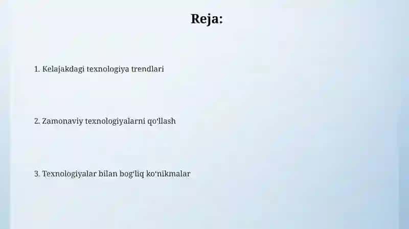 Texnologiya bilan bogʻliq koʻnikmalar 2