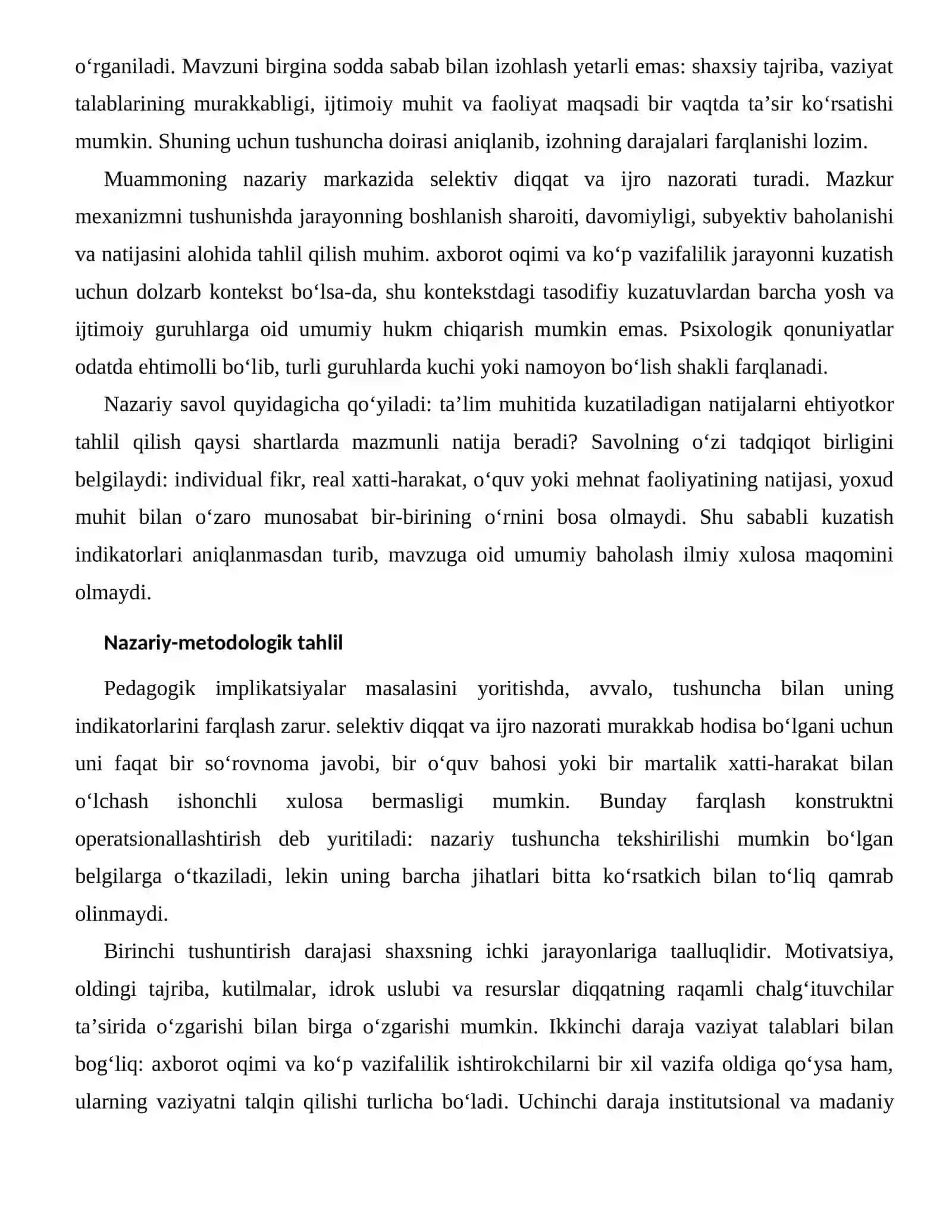 Diqqatning raqamli chalg‘ituvchilar ta’sirida o‘zgarishi — ta’lim jarayonidagi ko‘rinishlari 2