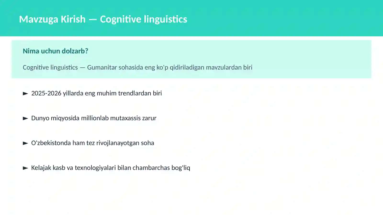 Cognitive linguistics 2