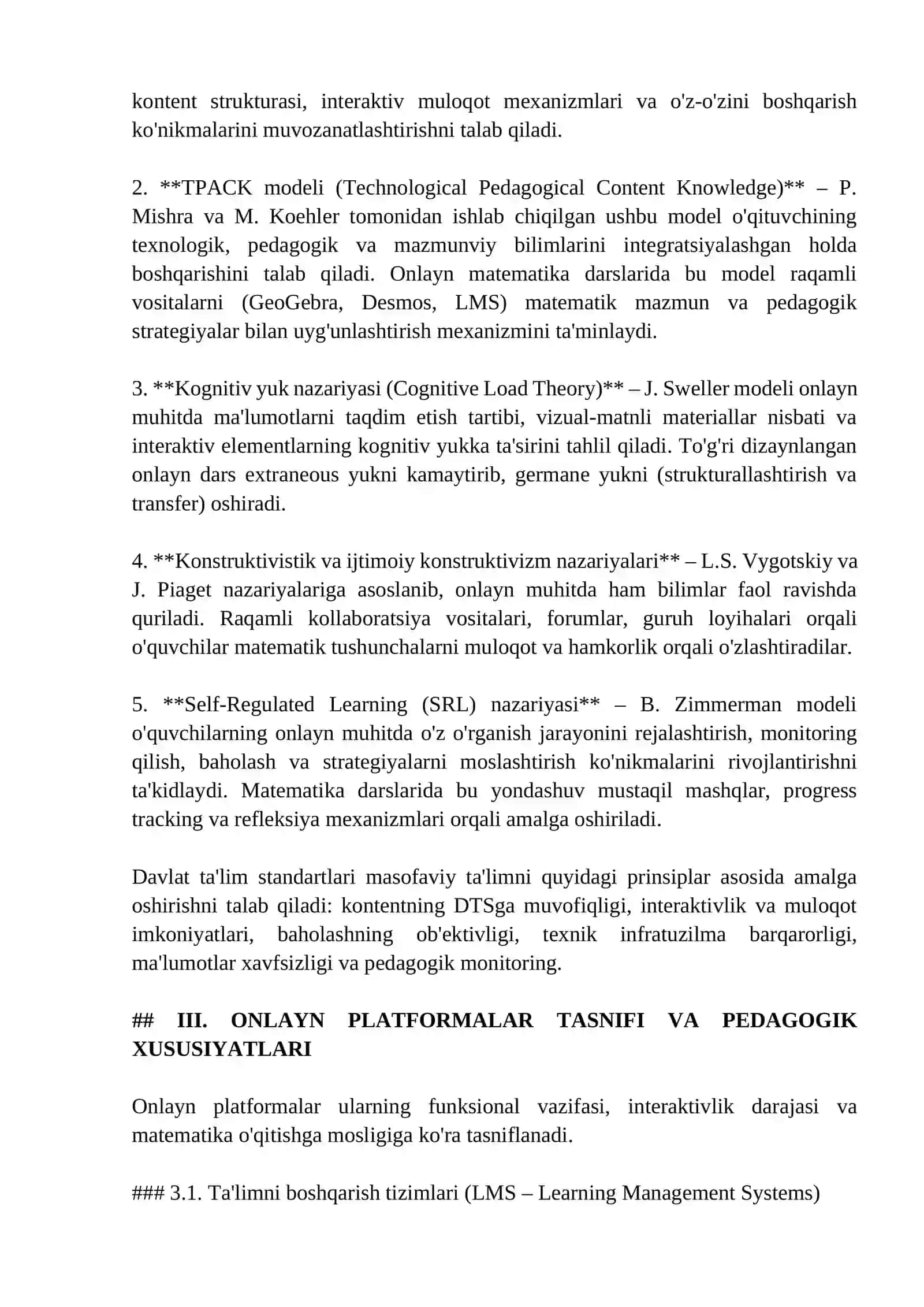 MASOFAVIY TA'LIM VA ONLAYN PLATFORMALARDA MATEMATIKANI O'QITISH METODIKASI 2