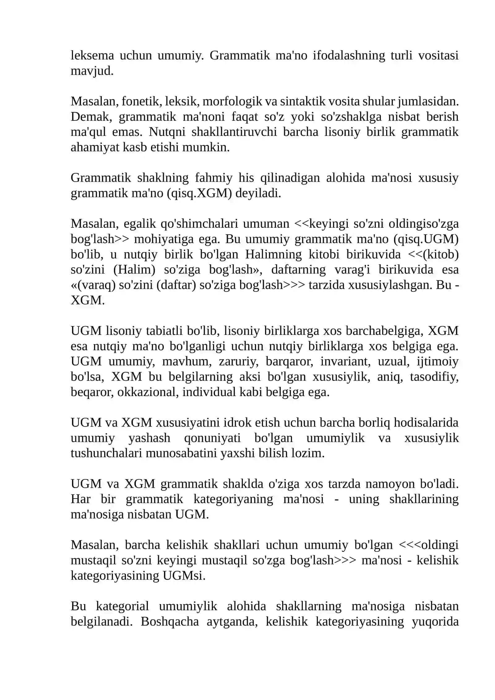 Grammatik maʼno va uning turlari 2